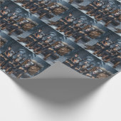 ドーバーマンスノースリークリスマスデコール ラッピングペーパー (角)