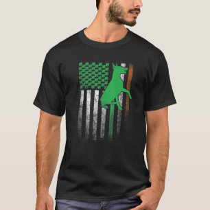 ドーバーマンドッグアイリッシュアメリカ国旗の聖パトリックの日 Tシャツ