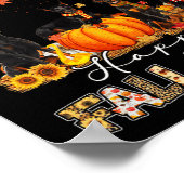 ドーバーマンドッグオータム秋パンプキントラックマッペ感謝してい ポスター (角)