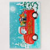 ドーバーマンドッグクリスマスサンタデリバリートラック ジグソーパズル (縦)