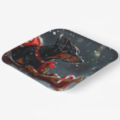 ドーバーマンドッグクリスマスフェスティバル ペーパープレート (傾斜あり)