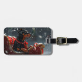 ドーバーマンドッグクリスマスフェスティバル ラゲッジタグ (正面横)