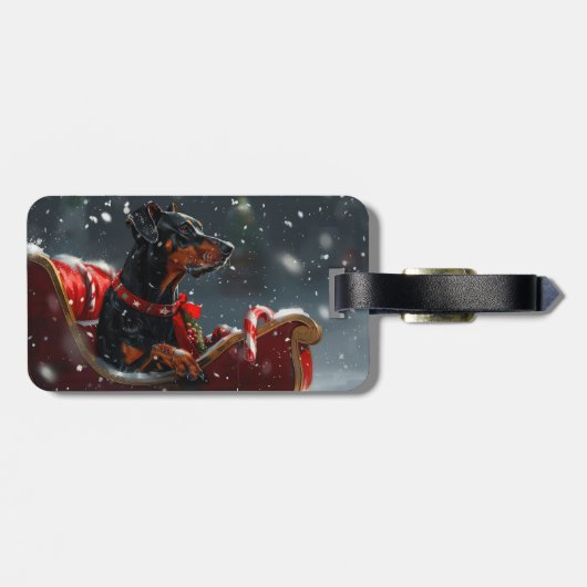 ドーバーマンドッグクリスマスフェスティバル ラゲッジタグ (裏面横)