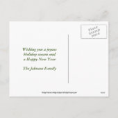 ドーバーマンドッグクリスマスホリデーハガキ シーズンポストカード (裏面)