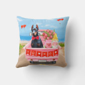 ドーバーマンドッグバレンタインズデイトラックハート クッション (裏面)