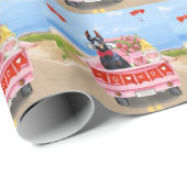 ドーバーマンドッグバレンタインズデイトラックハート ラッピングペーパー (ロールコーナー)