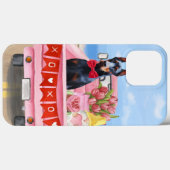 ドーバーマンドッグバレンタインズデイトラックハート Case-Mate iPhoneケース (裏面 (横))