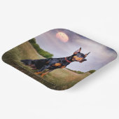 ドーバーマンハッピーバースデー ペーパープレート (傾斜あり)