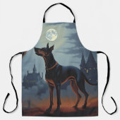 ドーバーマンハロウィーン怖い エプロン (正面)