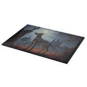 ドーバーマンハロウィーン怖い カッティングボード (角)