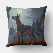 ドーバーマンハロウィーン怖い クッション (裏面)