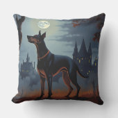 ドーバーマンハロウィーン怖い クッション (正面)