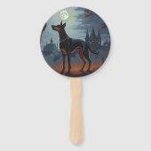 ドーバーマンハロウィーン怖い ハンドファン (裏面)