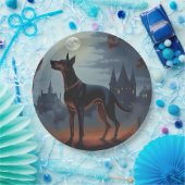 ドーバーマンハロウィーン怖い ペーパープレート (パーティー)