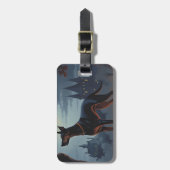 ドーバーマンハロウィーン怖い ラゲッジタグ (正面縦)