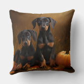 ドーバーマンパピーオータムデライトカボチャ クッション (裏面)