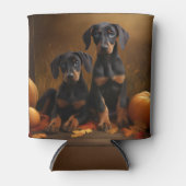 ドーバーマンパピーオータムデライトカボチャ 缶クーラー (正面)