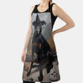 ドーバーマンパンプキンスハロウィーン怖 エプロン (インサイチュ)