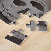 ドーバーマンパンプキンスハロウィーン怖 ジグソーパズル (側面)