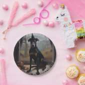 ドーバーマンパンプキンスハロウィーン怖 ペーパープレート (パーティー)