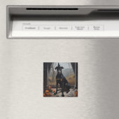 ドーバーマンパンプキンスハロウィーン怖 マグネット (インサイチュ (食洗機))