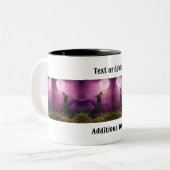 ドーバーマンパープルオーキンスドッグアートパーソナライズされた ツートーンマグカップ (正面左)