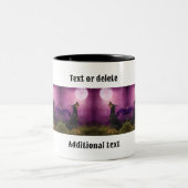 ドーバーマンパープルオーキンスドッグアートパーソナライズされた ツートーンマグカップ (中央)