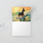 ドーバーマンビーチ絵画サーフィン カード (内部)