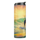 ドーバーマンビーチ絵画サーフィン タンブラー (回転左)