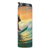 ドーバーマンビーチ絵画サーフィン タンブラー (回転右)
