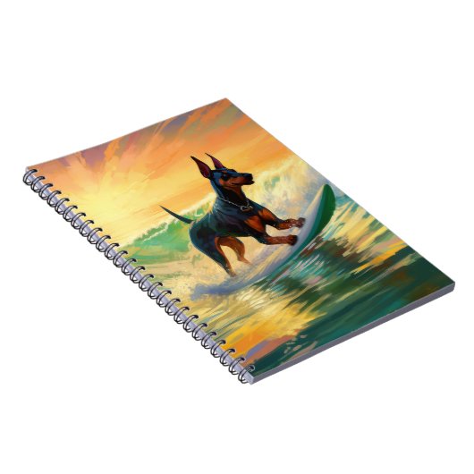 ドーバーマンビーチ絵画サーフィン ノートブック (右側)