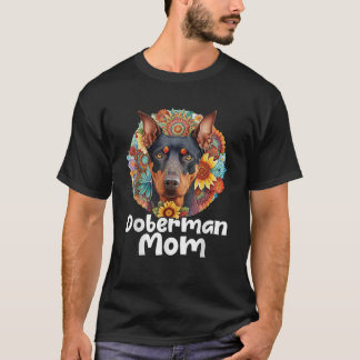 ドーバーマンママ母の日ドッグ愛犬犬ペットトラ Tシャツ