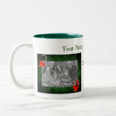 ドーバーマンリースのクリスマスパーソナライズされた写真 ツートーンマグカップ (左)