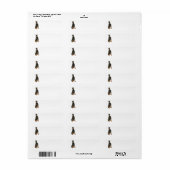 ドーバーマン差出人住所ラベル ラベル (フルシート)