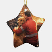 ドーバーマン消防士クリスマスオーナメント愛犬家 セラミックオーナメント (左)