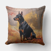 ドーバーマン紅葉秋インスパイア クッション (正面)