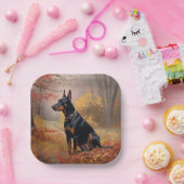 ドーバーマン紅葉秋インスパイア ペーパープレート (パーティー)