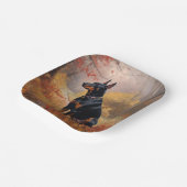 ドーバーマン紅葉秋インスパイア ペーパープレート (傾斜あり)