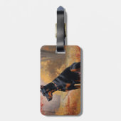 ドーバーマン紅葉秋インスパイア ラゲッジタグ (裏面縦)