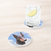 ドーバーマン顔ドッグアニマルコースター コースター (側面)