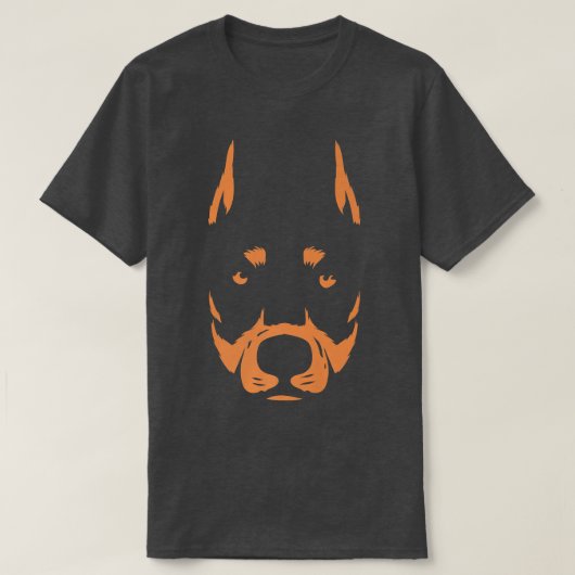 ドーバーマン顔ピンシャーfor犬のオーナー tシャツ (デザイン正面)