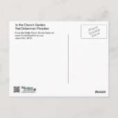 ドーバーマン – 教会の庭 ポストカード (裏面)