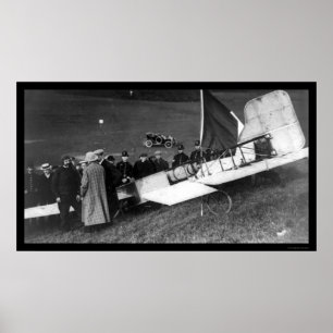 ドーバー1909年の彼の飛行機を上陸させているルイBleriot ポスター