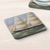 ドーバー(キャンバスの油)を離れた2マストを立てられていたスクーナー船 コースター (左側)