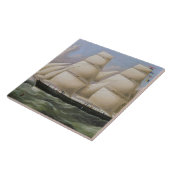 ドーバー(キャンバスの油)を離れた2マストを立てられていたスクーナー船 タイル (側面)