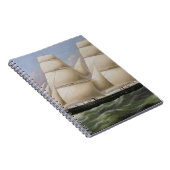 ドーバー(キャンバスの油)を離れた2マストを立てられていたスクーナー船 ノートブック (右側)