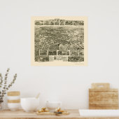 ドーバー， NJパノラママップ – 1903 ポスター (キッチン)