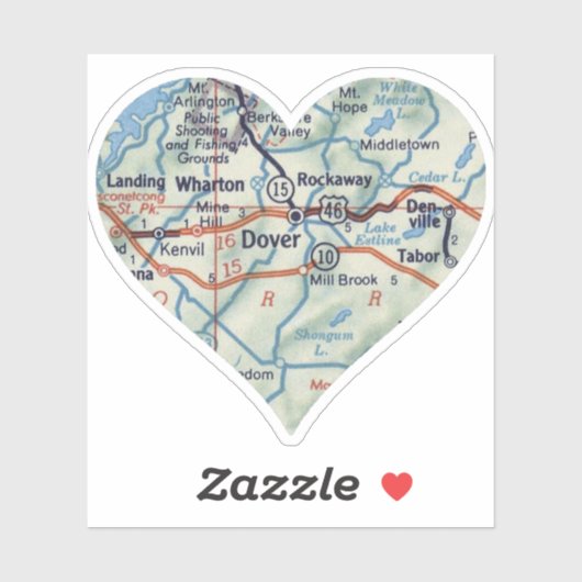 ドーバーNJ 50の地図 シール (シート)