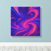 ドーパミンの抽象芸術運動における流れ キャンバスプリント (インサイチュ (ウッドフロア))