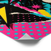 ドーパミンウォールアー鮮やかトカラフルポップ・アートの- Mood ポスター (角)